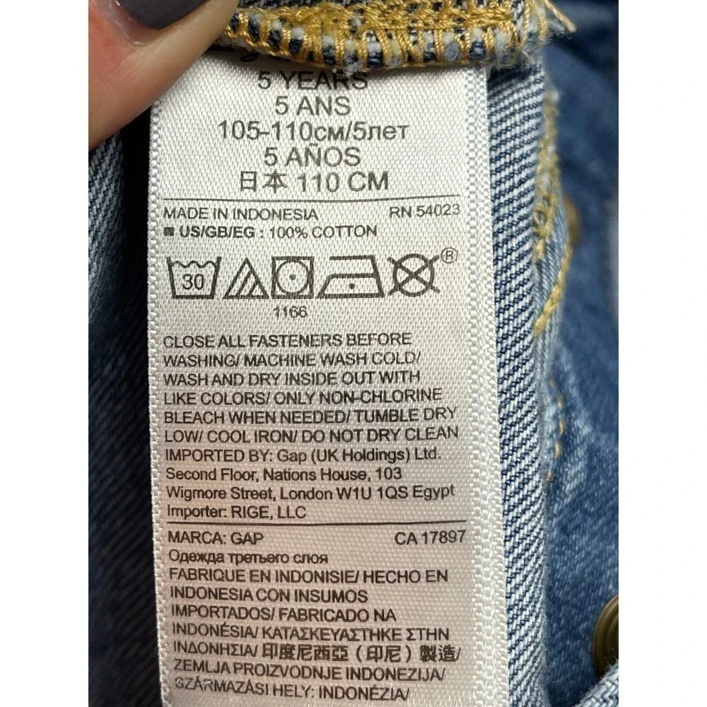 Baby Gap Blue Denim Vest Youth Size 5